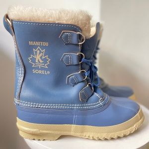 Vintage Sorel Manitou Light Blue Duck Boot (See sz  info below) LIKE NEW!